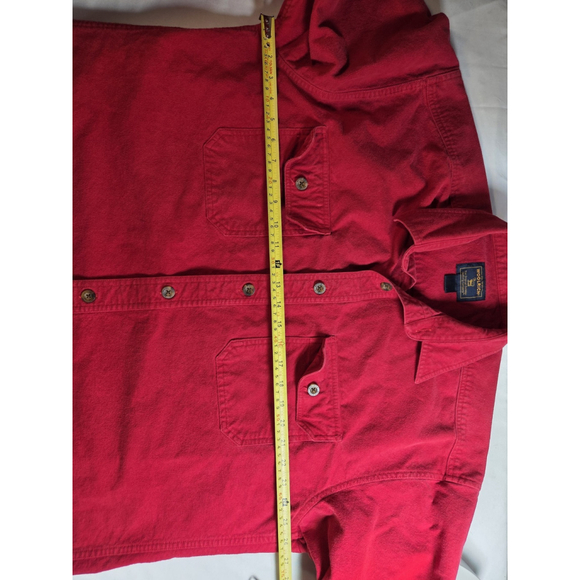 Woolrich Men's Red Chamois Flannel Shirt Vintage, XLarge, Button-Up, Cotton - Picture 3 of 6